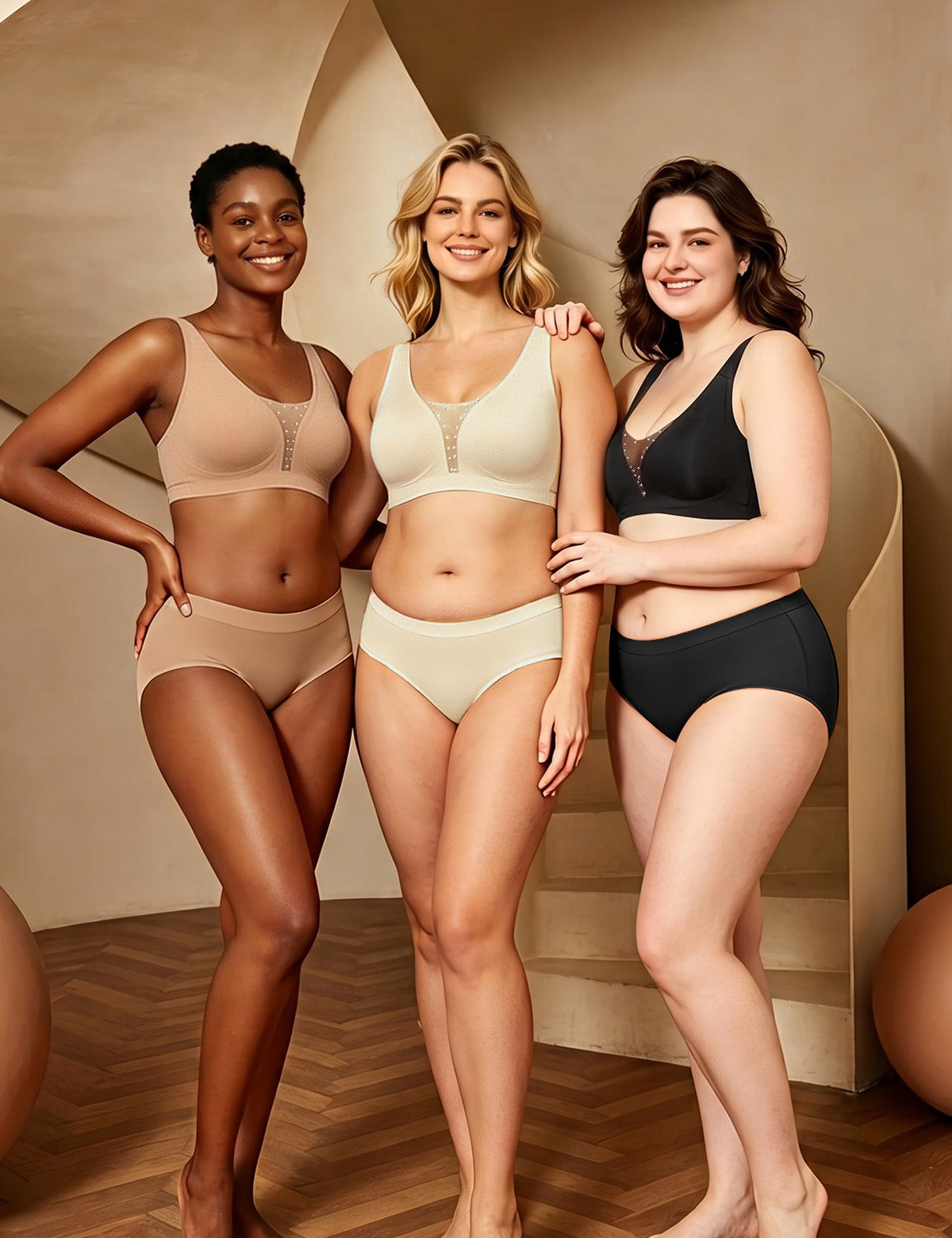 REALWILL Reinstone Mesh Jelly Bra